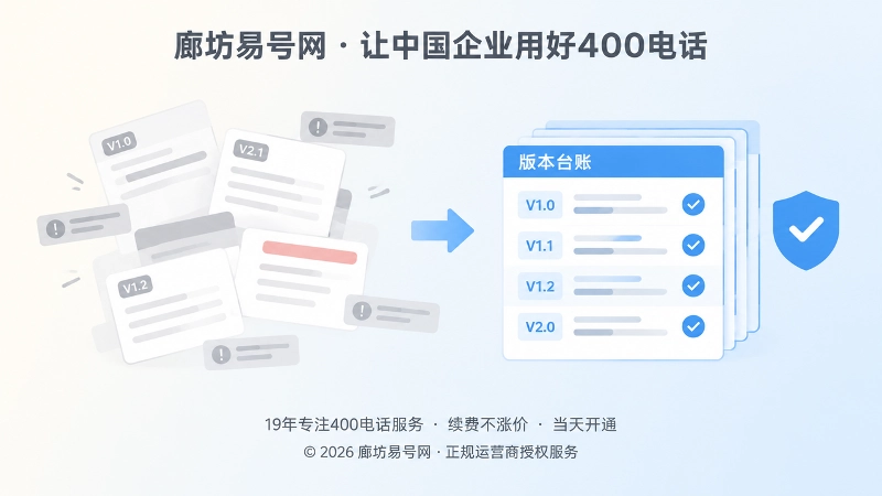 旧信息散乱与统一版本台账对比插画